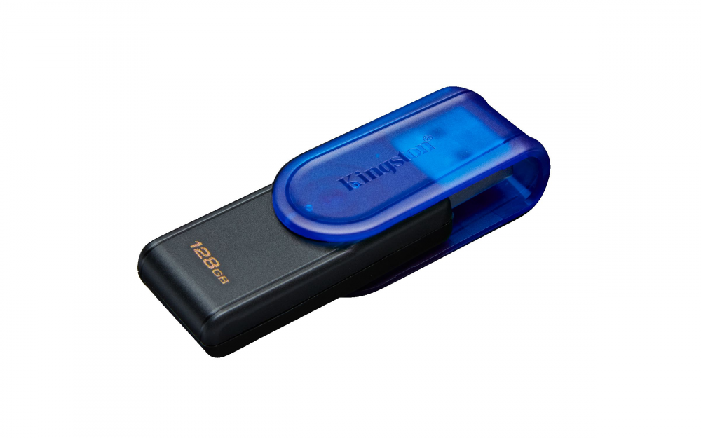 Memorias USB | KINGSTON KC-U3C128-7TB — Memoria USB Data Traveler Exodia S, 128GB, USB-A 3.2, Negro/Azul