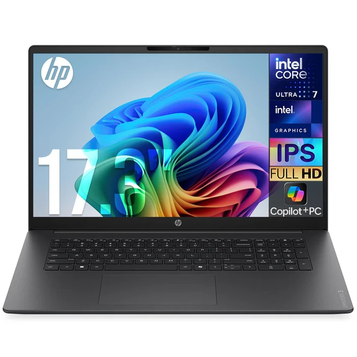 Laptops | HP D44D1UA — Laptop OmniBook 3 Next Gen AI, 17.3" 1920x1080 Full HD Táctil, Intel Core Ultra 7 355, 16GB, 1TB SSD, Windows 11 Home, Inglés