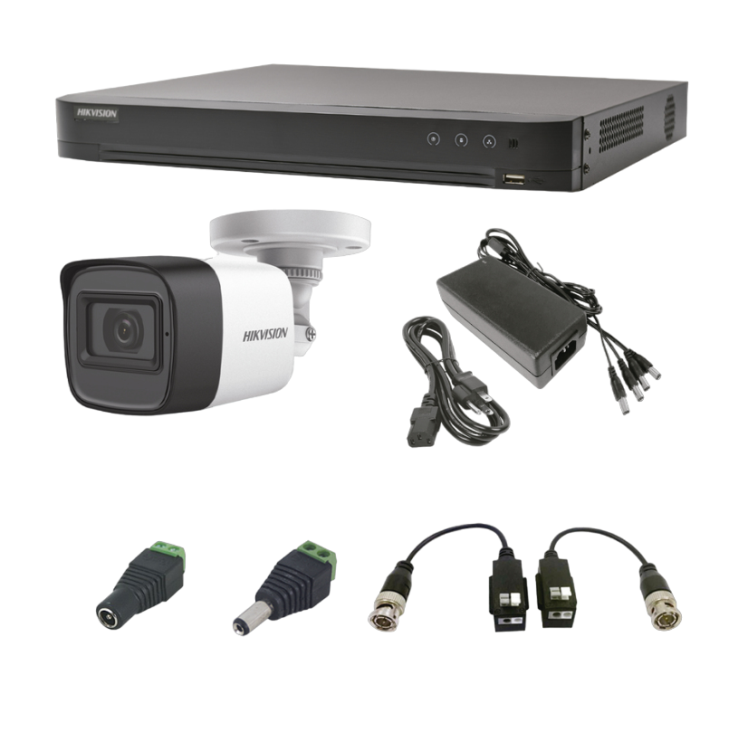 Kits de Vigilancia | HIKVISION KH1080P4BW — Kit de Vigilancia TurboHD 1080p de 4 Cámaras CCTV Bullet y 4 Canales, con Grabadora DVR