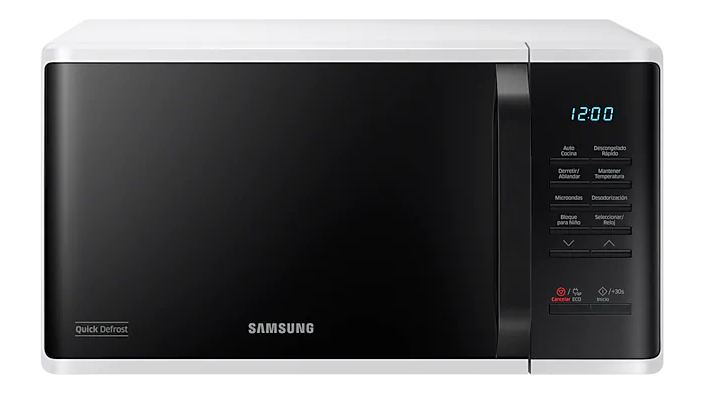 Hornos de Microondas | SAMSUNG MS23K3513AW/AX — Horno de Microondas Quick Defrost, 0.8 Pies Cúbicos, 750W, 23 Litros, Blanco