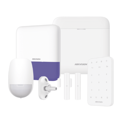 Kits de Alarma | HIKVISION AXPRO-KIT-KEYPAD — Kit Sistema de Alarma , Inalámbrico, 48 Zonas de Alarma, 1 Sensor de Movimiento, 2 Sensores Puerta/Ventana, con Panel de Control