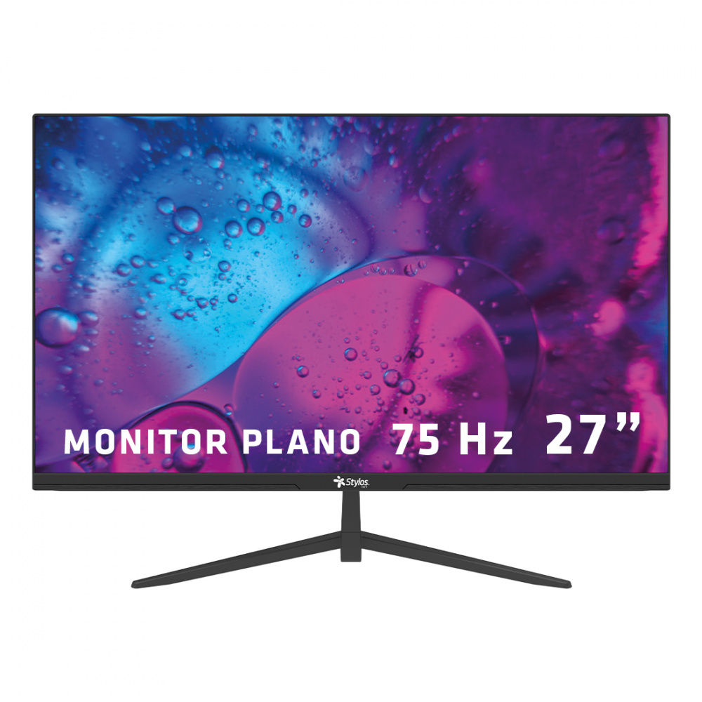Monitores | STYLOS STPMOT8B — Monitor LCD 27", 1920x1080 Full HD, 75Hz, HDMI, Negro