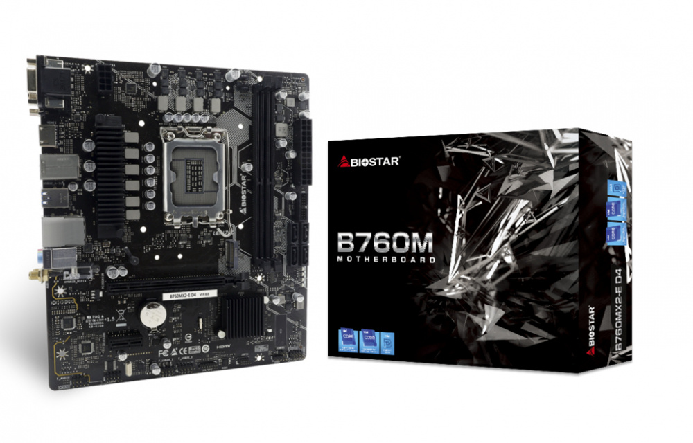 Tarjetas Madre | BIOSTAR B760MX2-E D4 — Tarjeta Madre , Micro-ATX, LGA 1700, Intel B760, 64GB DDR4, HDMI para Intel