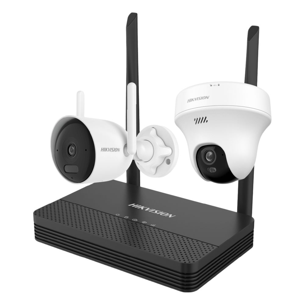 Kits de Vigilancia | HIKVISION NKS4223WBTH — Kit de Vigilancia de 2 Cámaras IP Bullet/Torreta WiFi con Grabadora de 4 Canales