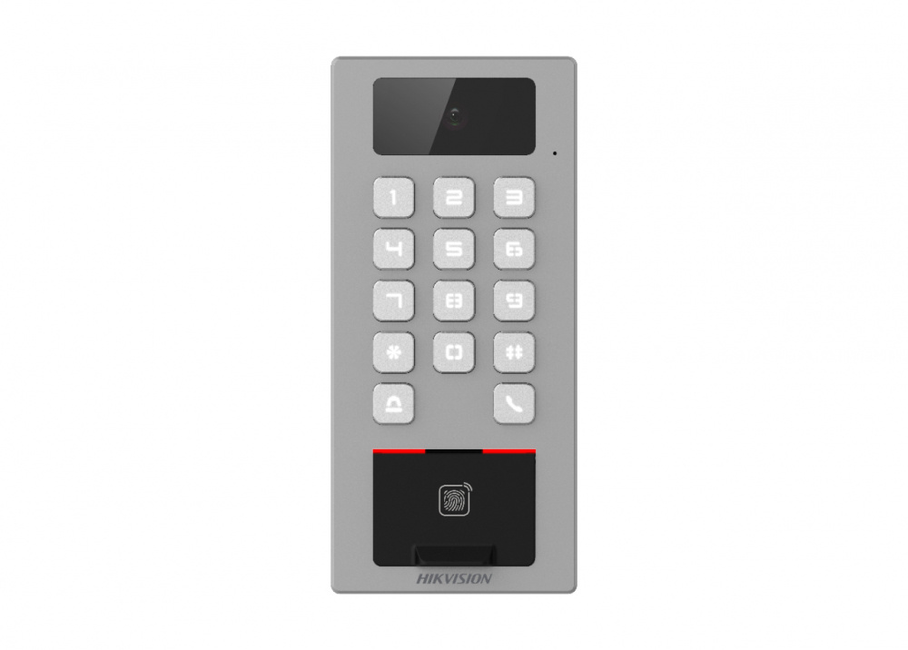 Control de Acceso y Asistencia Biométrico | HIKVISION DS-K1T502DBFWX-C — Control de Acceso Biométrico con Videoportero , 10.000 Tarjetas Mifare/Huellas, WiFi, RS-485