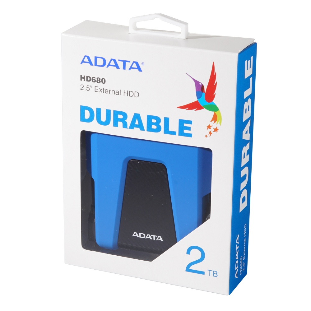 Discos Duros Externos | ADATA AHD680-2TU31-CBL — Disco Duro Externo HD680, 2TB, USB, Azul - para Mac/PC