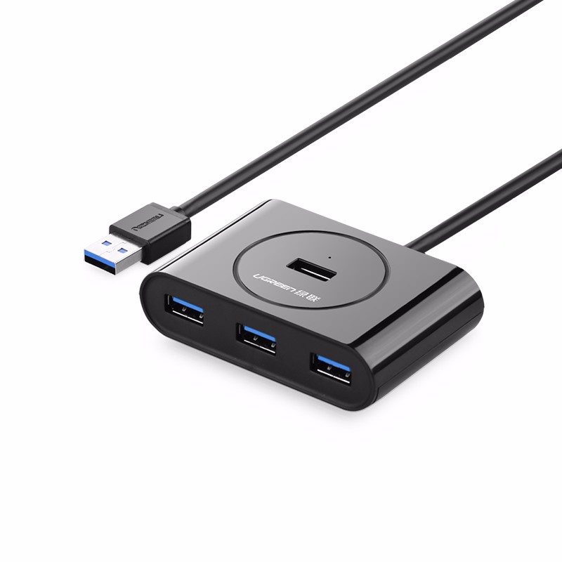 Adaptadores PC USB | UGREEN 20291 — Adaptador USB 3.0 Macho - 4x USB 3.0 Hembra, Negro