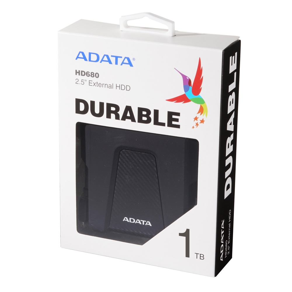 Discos Duros Externos | ADATA AHD680-1TU31-CBK — Disco Duro Externo HD680, 1TB, USB, Negro - para Mac/PC