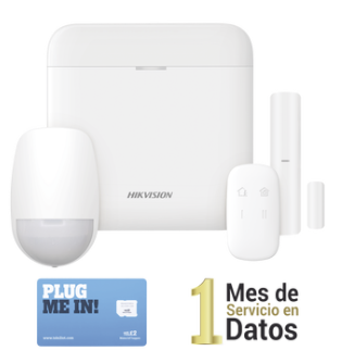 Kits de Alarma | HIKVISION DS-PWA48-KSD — Kit Panel de Control DS-PWA48-M-WB de 48 Zonas, Wi-Fi/Ethernet, Compatible con Serie AX PRO- incluye 1 Control Remoto DS-PKF1-WB, Sensor de Movimiento DS-PDP15P-EG2-WB, Contacto Magnético DS-PDMC-EG2-WB