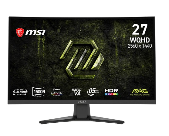 Monitores | MSI MAG 275CQDF X24 — Monitor Gamer Curvo 275CQDF LCD VA 27", 2560x1440, FreeSync, 400Hz, HDMI/DisplayPort, Negro