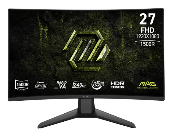 Monitores | MSI MAG 274CF X24 — Monitor Curvo LCD Fast VA 27", 1920x1080 Full HD, FreeSync, 240Hz, HDMI/DisplayPort, Negro