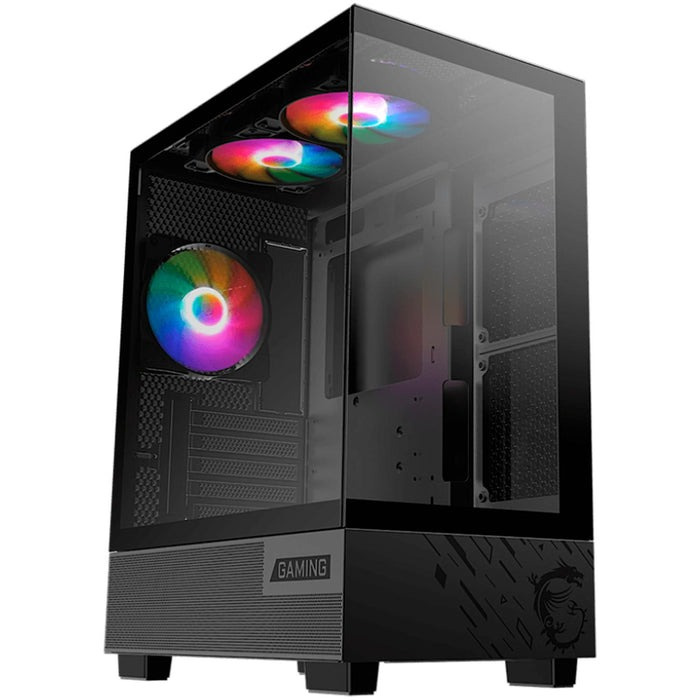 Gabinetes | MSI PAG PANO M110A — Gabinete , Midi-Tower, Micro-ATX/Mini-ITX, USB 2.0/3.0, sin Fuente, 3 Ventiladores Instalados, Negro