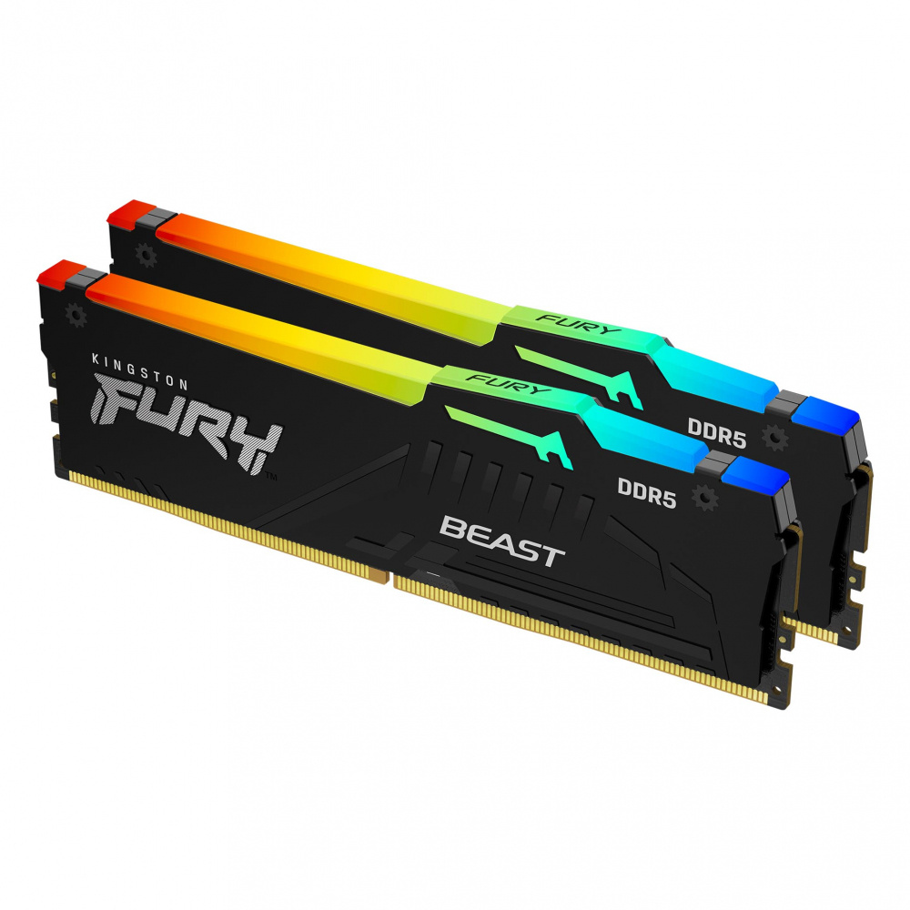 Memorias RAM para PC | KINGSTON KF556C36BBEAK2-32 — Kit Memoria RAM FURY Beast RGB DDR5, 5600MHz, 32GB - 2 x 16GB, CL36, XMP/EXPO