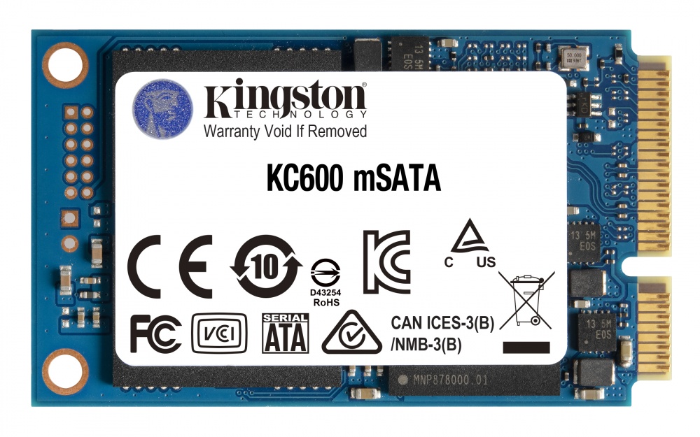 SSD | KINGSTON SKC600MS/512G — SSD KC600, 512GB, mSATA, SATA III, 520 MB/s Escritura, 550MB/s Lectura