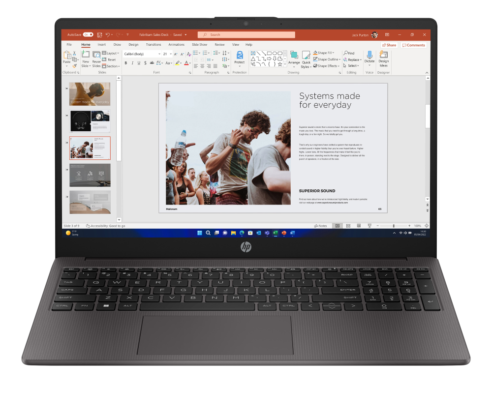 Laptops | HP B77CCLT — Laptop 255R, 15.6" 1920x1080 Full HD, AMD Ryzen 7 7735U, 16GB, 512GB SSD, Windows 11 Home, Español