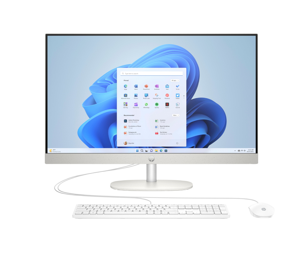 All in One | HP BM6V9LA — 27-cr0253la All-in-One 27", AMD Ryzen 5 7520U, 16GB, 512GB SSD, Windows 11 Home