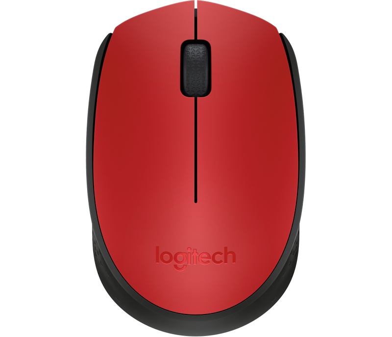 Mouse | LOGITECH 910-004941 — Mouse Ergonómico M170 Rojo, Inalámbrico, Óptico, 1.000DPI, USB-A, Rojo
