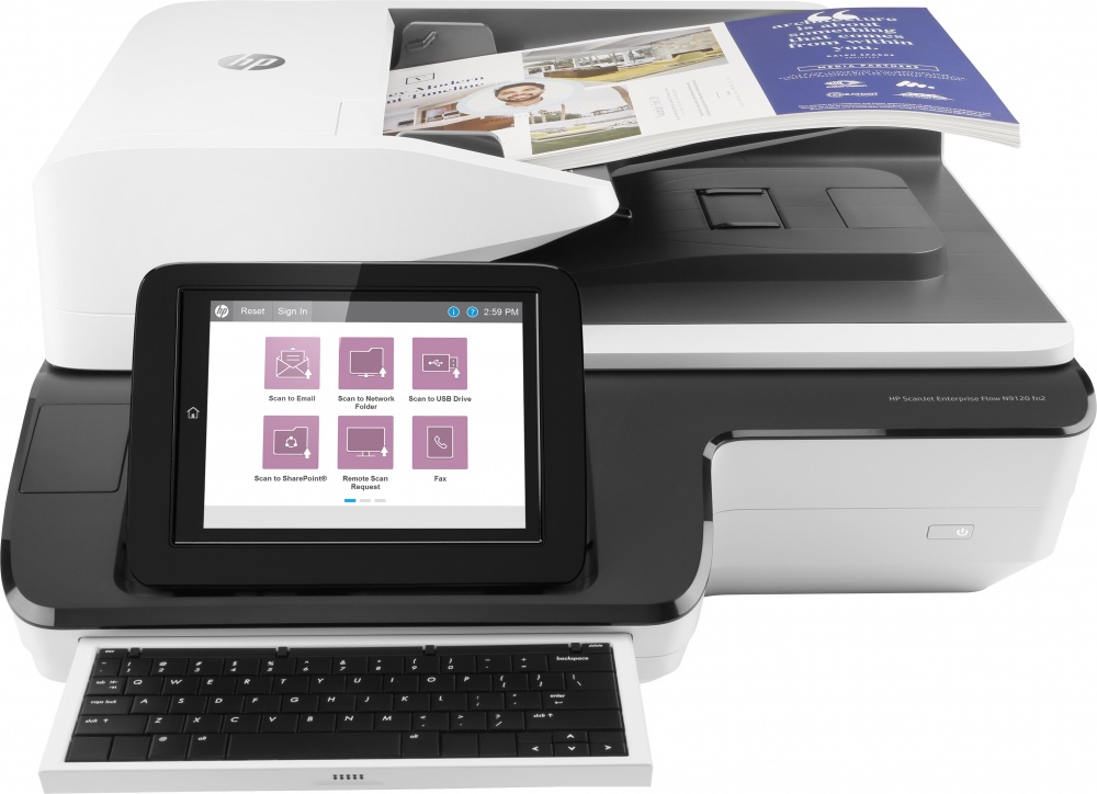 Escáneres | HP L2763A#BGJ — Scanner ScanJet Enterprise Flow N9120 fn2, 600 x 600 DPI, Escáner Color, Escaneado Dúplex, RJ-45/USB, Negro/Blanco