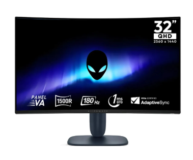 Monitores | ALIENWARE 210-BPKZ — Monitor Gamer Curvo AW3225DM LCD VA 31.5", 2560x1440, FreeSync, 180Hz, HDMI/DisplayPort, Negro