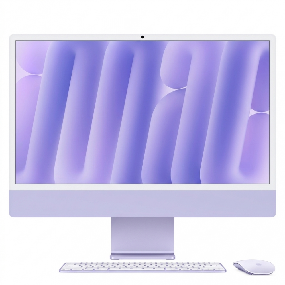 iMac | APPLE IM_M4_24GB_512GB_8N_8G_DA99_24_MO — iMac Retina 24", M4 (CPU 8 Núcleos y GPU 8 Núcleos), 24GB, 512GB, Gigabit Ethernet, Morado