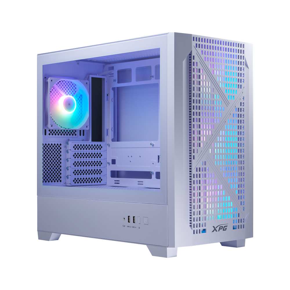 Gabinetes | XPG LANDER300MAA-WHCWW — Gabinete Lander 300, Midi-Tower, Micro-ATX/Mini-ITX, USB 3.0, sin Fuente, 4 Ventiladores Instalados, Blanco