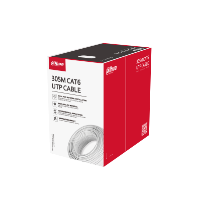 Bobinas de Cable Ethernet | DAHUA DH-PFM920I-6UN-C-white — Bobina de Cable Ethernet Cat6, UTP, 305 Metros
