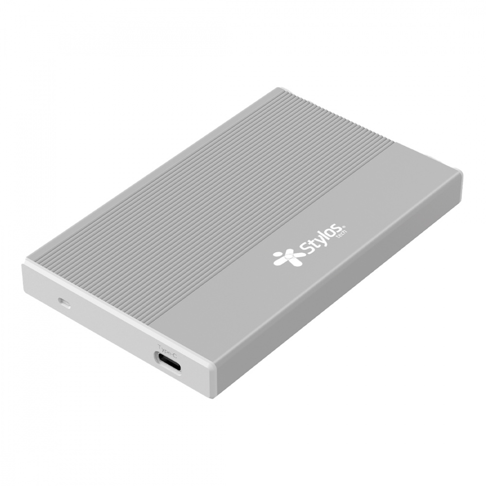 Gabinetes de Discos Duros | STYLOS STEN251S — Gabinete de Disco Duro 2.5", SATA III, USB-C 3.1