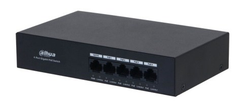 Switches | DAHUA DH-PFS3005-4GT-36 — Switch PFS3005-4GT-36, 5 Puertos Gigabit Ethernet 10/100/1000 4 x PoE 30W, 10 Gbit/s, 2000 Entradas, No Administrado