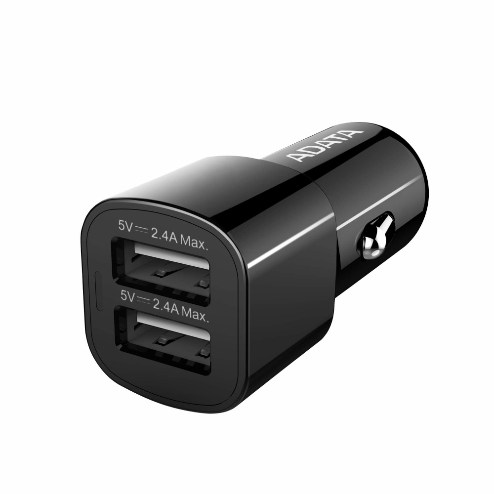 Cargadores de Dispositivos Móviles | ADATA ACV0172-CBK — Cargador para Auto ACV0172, 5V, 2 Puertos USB, Negro