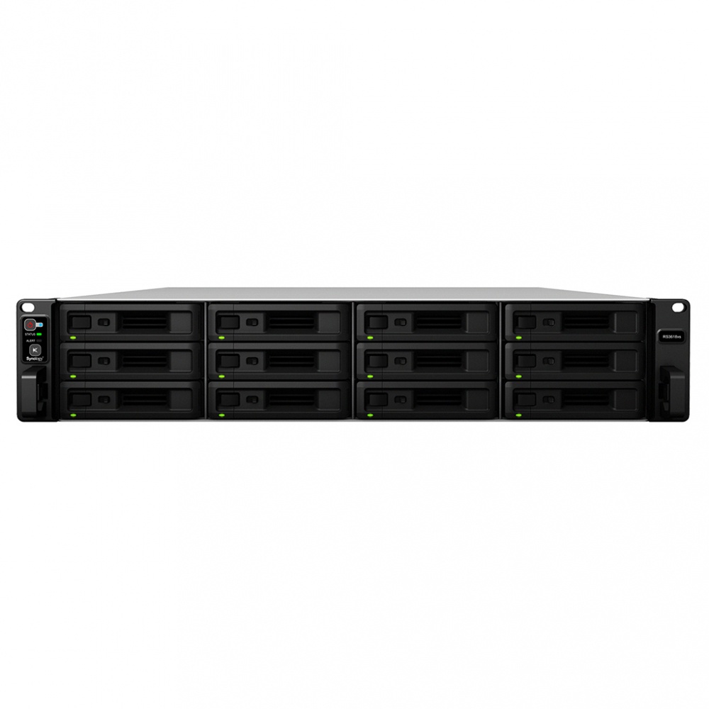 Servidores NAS | SYNOLOGY RS3618XS — NAS, 12 Bahías, Intel Xeon D-1521, 8GB RAM, SATA III, máx 144TB ― No Incluye Disco