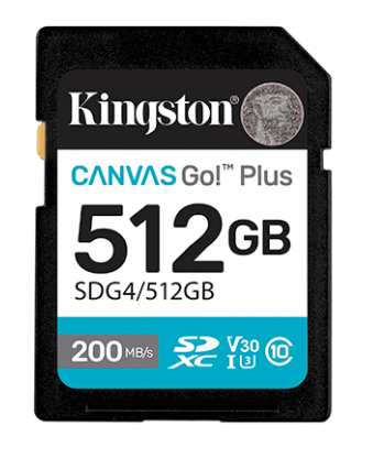 Memorias Flash | KINGSTON SDG-512GB — Memoria Flash Canvas Go!, 512GB SDXC UHS-I Clase 10