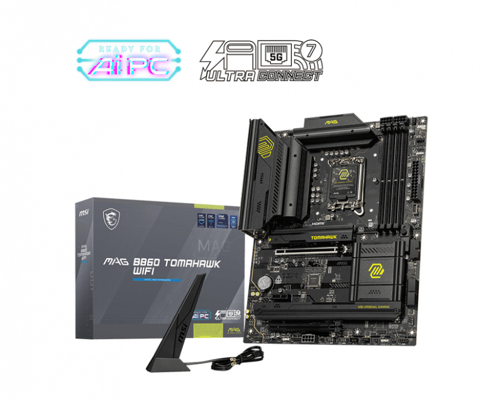 Tarjetas Madre | MSI MAG B860 TOMAHAWK WIFI — Tarjeta Madre , ATX, LGA 1851, Intel B860, 256GB DDR5, HDMI/DP para Intel