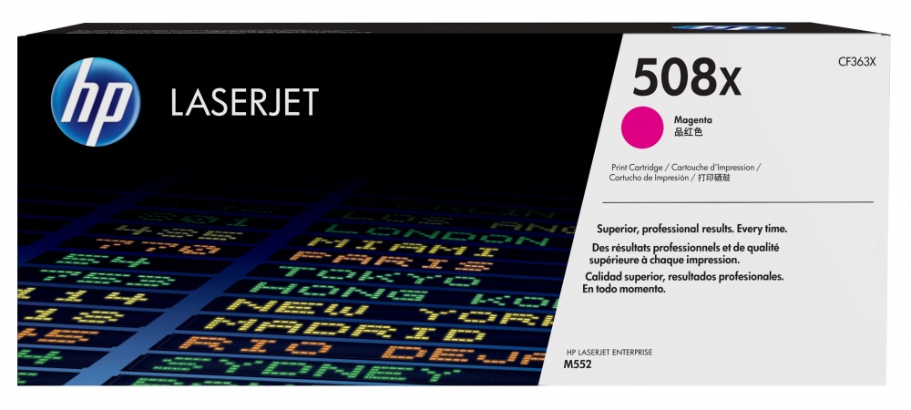 Tóner | HP CF363X — Tóner 508X Alto Rendimiento Magenta, 9.500 Páginas