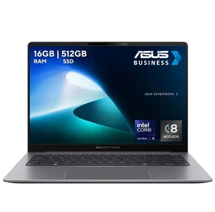 Laptops | ASUS P5405CSA-U516G512-P1 — Laptop ExpertBook P5, 14" 2560x1600, Intel Core Ultra 5 226V, 16GB, 512GB SSD, Windows 11 Pro, Español