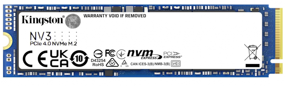 SSD | KINGSTON SNV3S/1000G/NEW-ROW — SSD SNV3S NVMe, 1TB, M.2, PCI Express 4.0, 4000 MB/s Escritura, 6000 MB/s Lectura