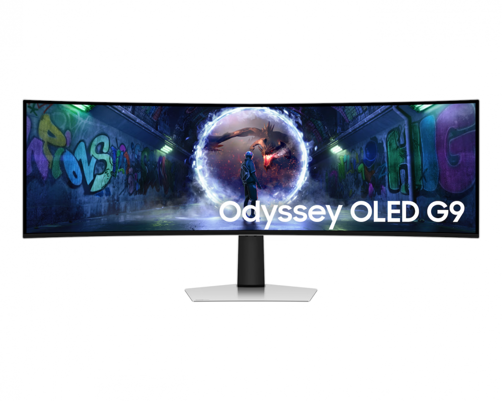 Monitores | SAMSUNG LS49DG930SNXZX — Monitor Gamer Curvo Odyssey G9 G93S QD-OLED 49", 5120x1440, G-Sync/FreeSync, 240Hz, HDMI/DisplayPort, Plata