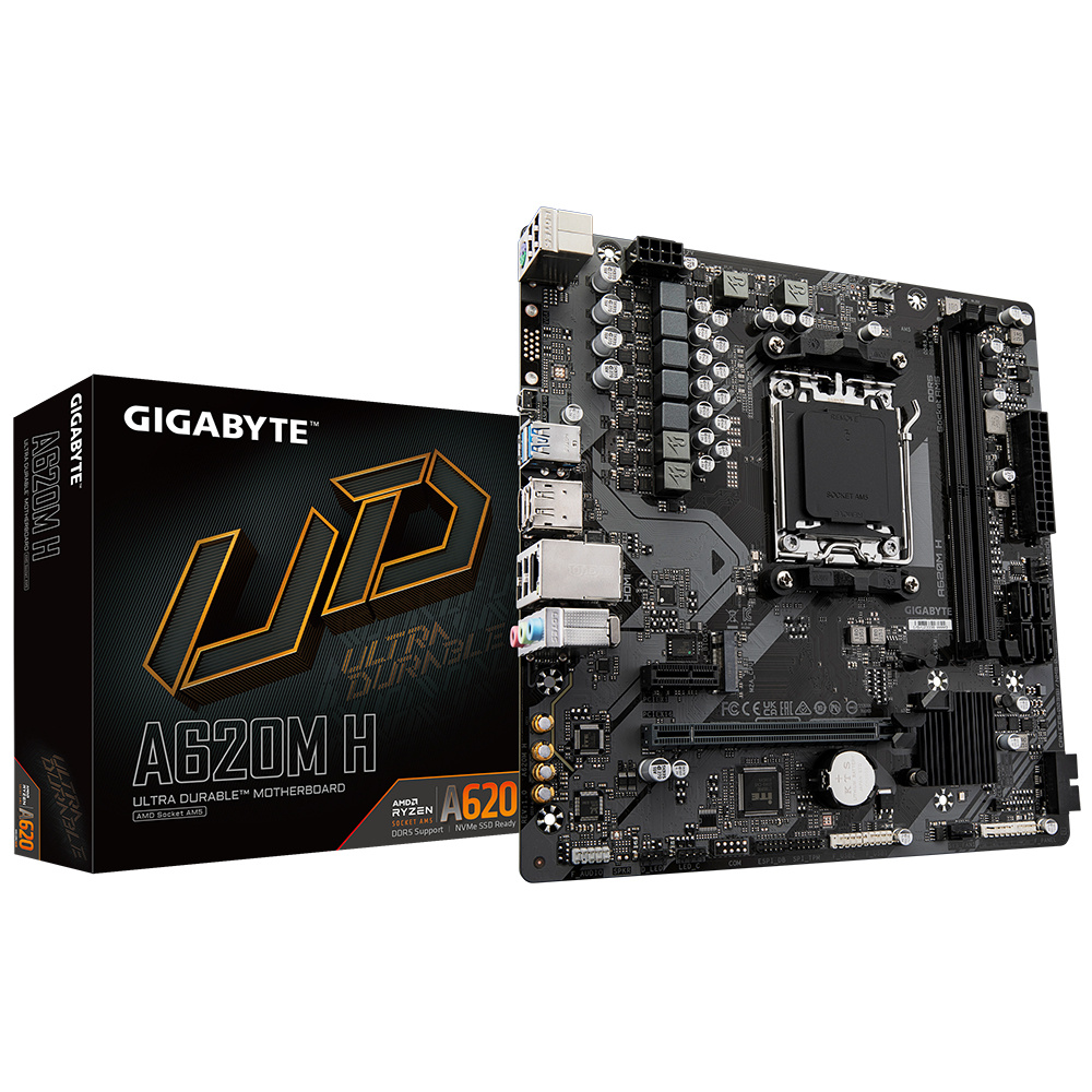 Tarjetas Madre | GIGABYTE A620M H — Tarjeta Madre , Micro-ATX, Socket AM5, AMD A620, 96GB DDR5, HDMI/DP para AMD