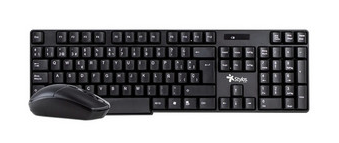 Kits de Teclado y Mouse | STYLOS STPKTM3B — Kit de Teclado y Mouse , Alámbrico/Inalámbrico, RF Inalámbrico, Negro, Español