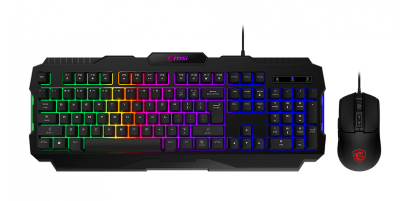 Kits de Teclado y Mouse | MSI FORGE GK100 COMBO LS — Kit Gamer de Teclado y Mouse FORGE GK100, Alámbrico, USB, Negro, Español