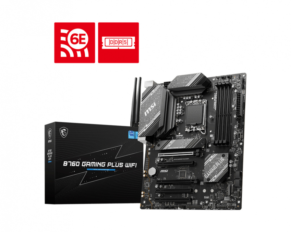 Tarjetas Madre | MSI B760 GAMING PLUS WIFI — Tarjeta Madre , ATX, LGA 1700, Intel B760, 192GB DDR5, HDMI/DP para Intel