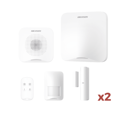 Kits de Alarma | HIKVISION AXHOME-KIT-GSM — Kit Sistema de Alarma , Inalámbrico, 16 Zonas de Alarma, 1 Sensor de Movimiento, 2 Sensores Puerta/Ventana, con Panel de Control