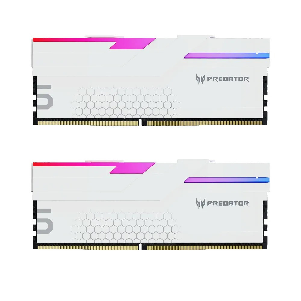 Memorias RAM para PC | ACER BL.9BWWR.399 — Kit Memoria RAM Predator Hermes RGB DDR5, 6800MHz, 32GB - 2 x 16GB, CL32, XMP, Blanco