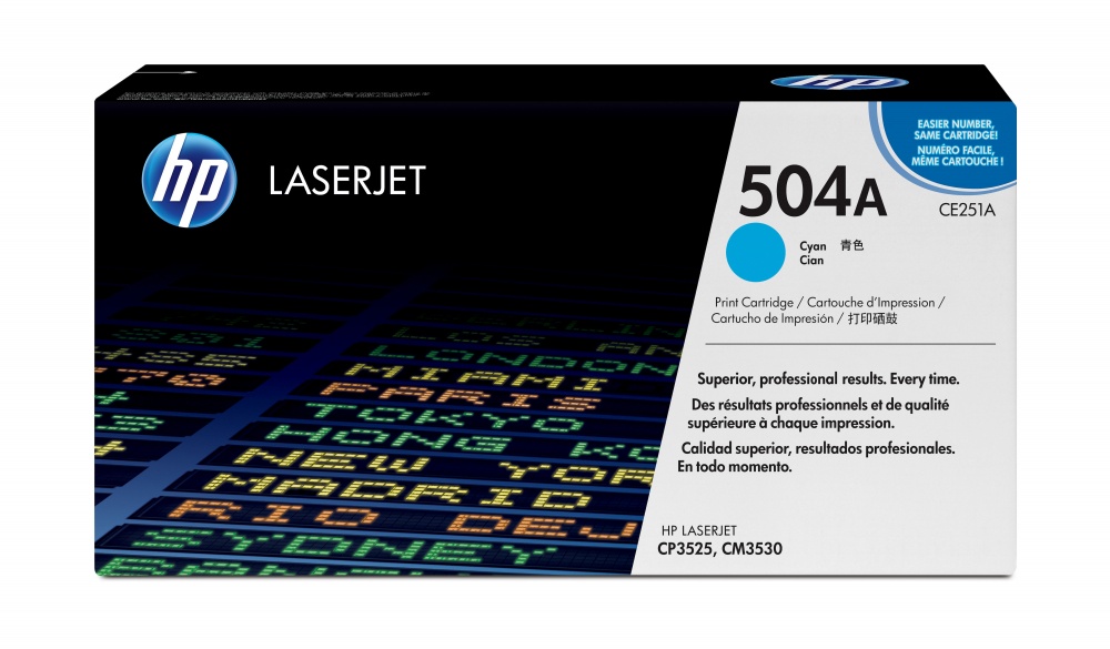 Tóner | HP CE251A — Tóner 504A Cyan Cian, 7.000 Páginas