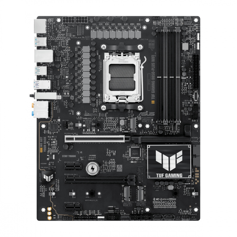 Tarjetas Madre | ASUS TUF GAMING B850-PLUS WIFI — Tarjeta Madre , ATX, Socket AM5, AMD B850, 192GB DDR5, HDMI/DP para AMD