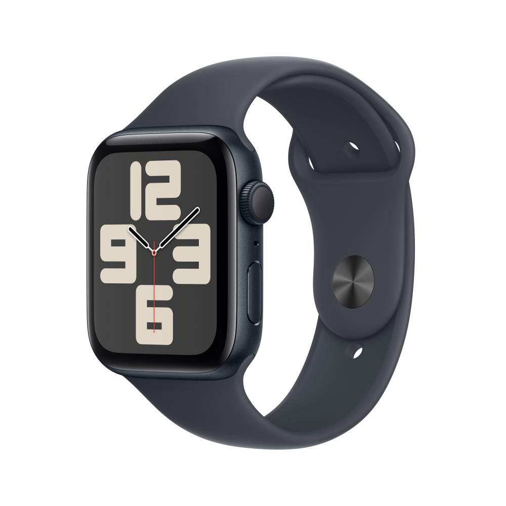 Apple Watch | APPLE MXEK3LL/A — Watch SE 2 GPS, Caja de 44 mm Aluminio Color Negro, Correa Deportiva M/L Color Negro