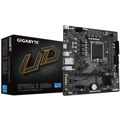 Tarjetas Madre | GIGABYTE B760M K DDR4 — Tarjeta Madre , Micro-ATX, LGA 1700, Intel B760, 64GB DDR4, HDMI/DP para Intel