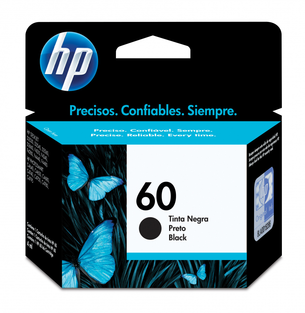 Cartuchos | HP CC640WL — Cartucho 60 Negro Original, 200 Páginas