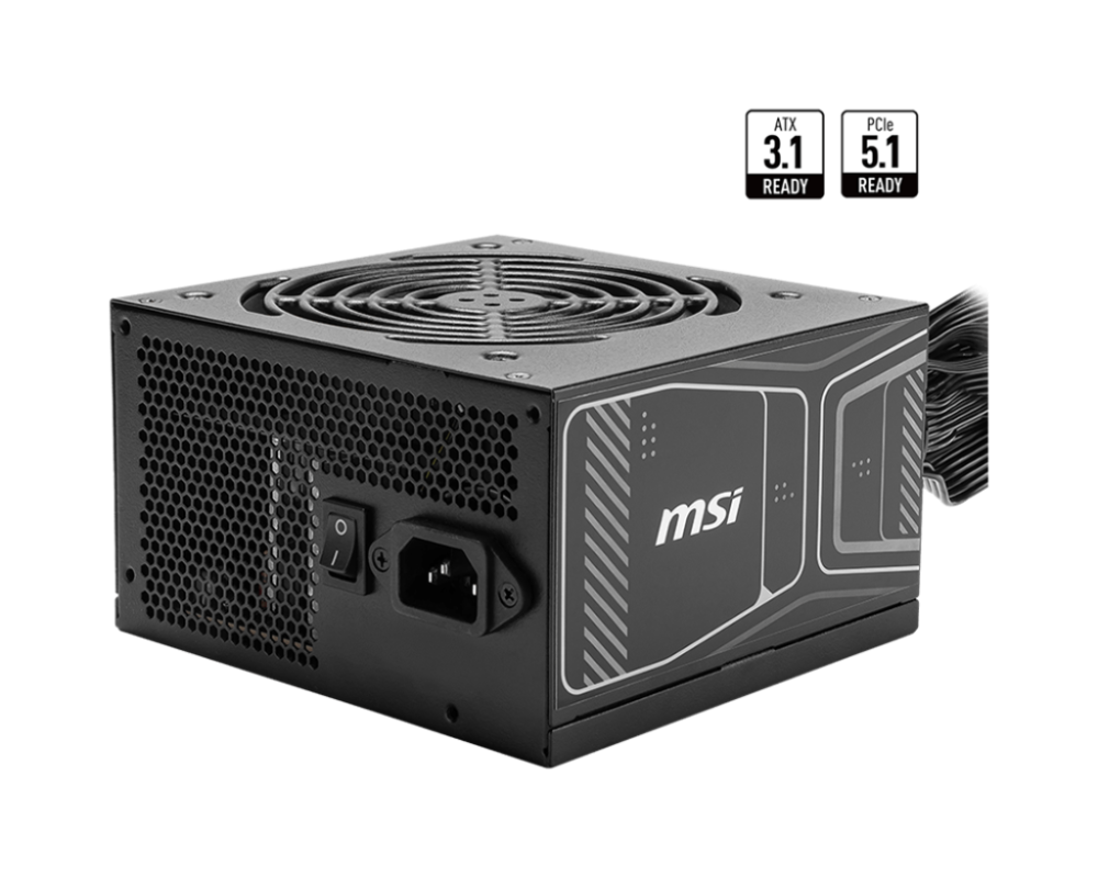 Fuentes de Poder para PC's | MSI MAG A750GN PCIE5 — Fuente de Poder 80 PLUS Gold ATX, 24-pin ATX, 12VHPWR, 120mm, 750W
