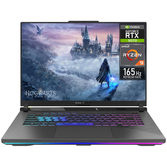 Laptops | ASUS ROGI-5070R9321T-ROW — Laptop Gamer ROG Strix G16, 16" 1920x1200, AMD Ryzen 9 8940HX, NVIDIA GeForce RTX 5070, 32GB, 1TB SSD, Windows 11 Home, Inglés