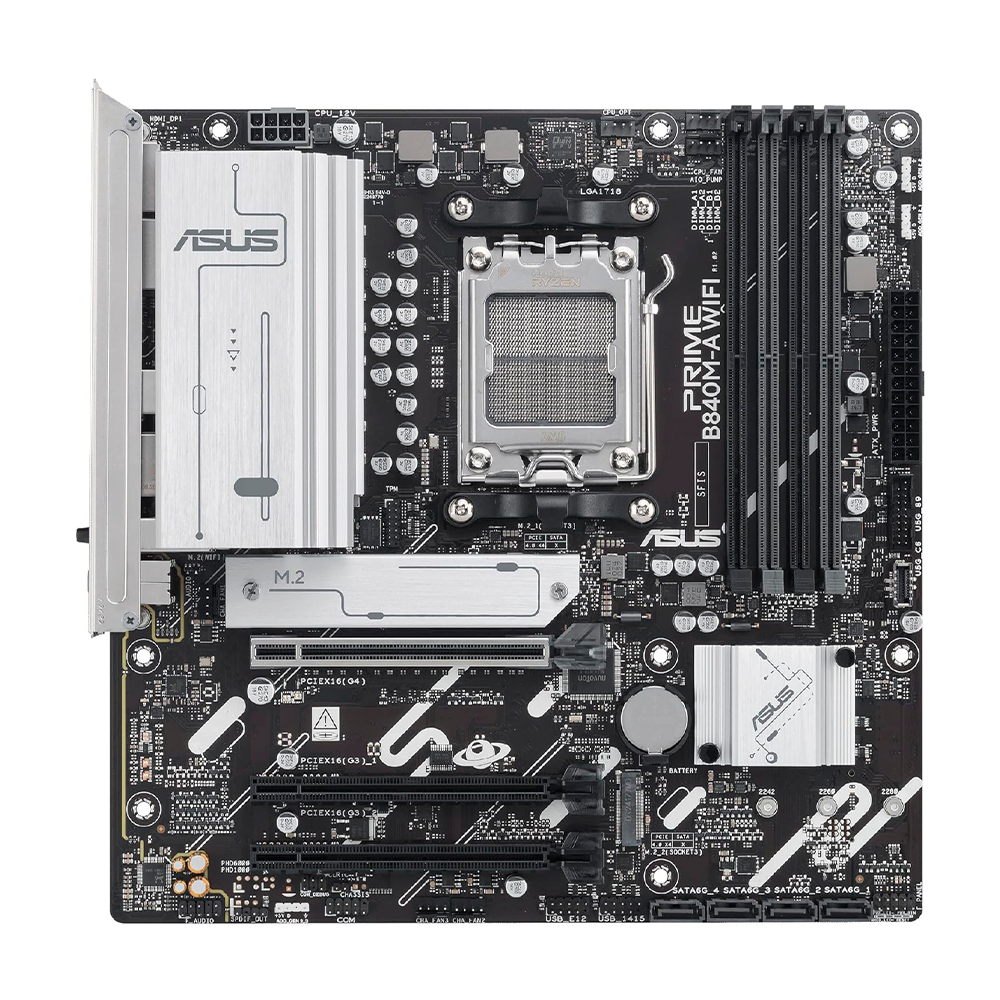 Tarjetas Madre | ASUS PRIME B840M-A — Tarjeta Madre , Micro-ATX, Socket AM5, AMD B840, 256GB DDR5, HDMI/DP para AMD